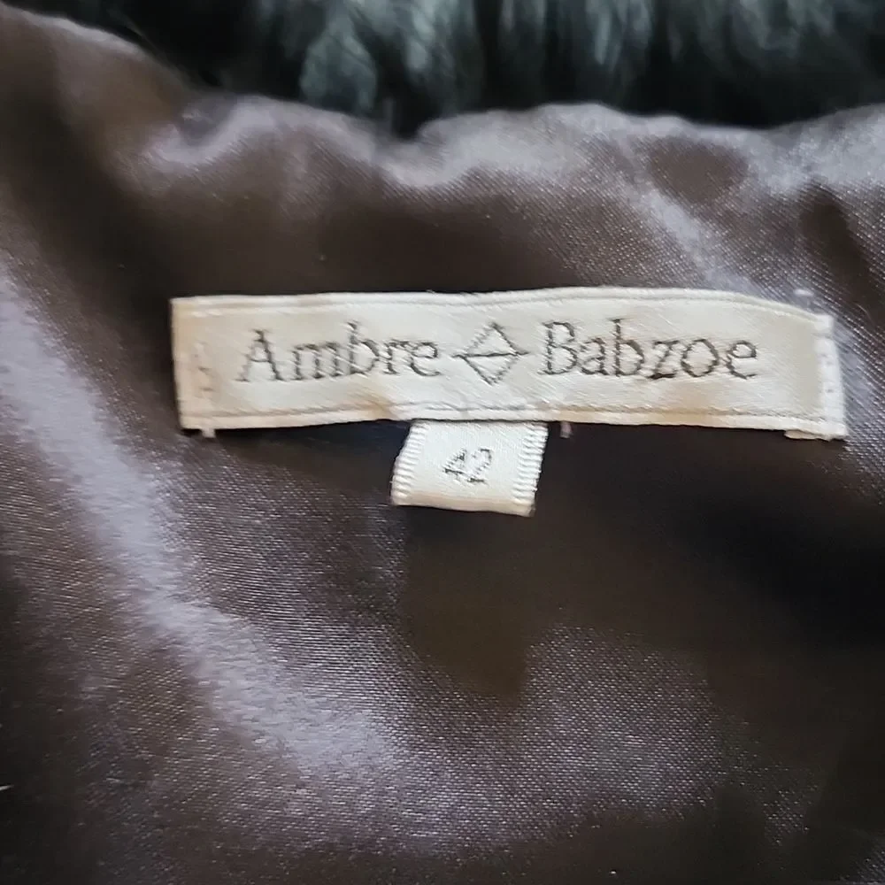 Ambre Babzoe 100%Turkey  Down Jeweled Feathered Mob Wife Witchy Avant Garde Vest